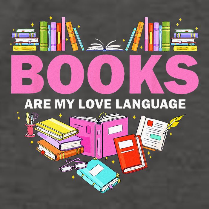 Books Are My Love Language Reading Lover Librarian Valentine Vector Backpack