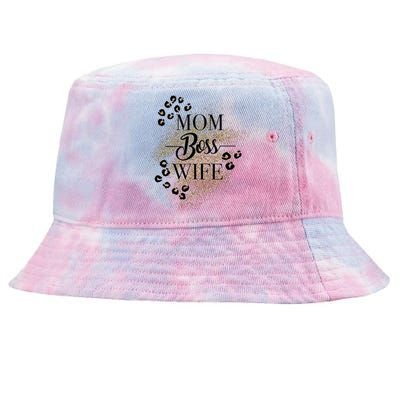 Baby Announcet Mama Leopard Mom And Boss Wife Mother's Day Gift Tie-Dyed Bucket Hat