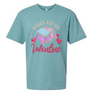 Books Are My Valentine Librarian Book Valentines Day Gift Sueded Cloud Jersey T-Shirt