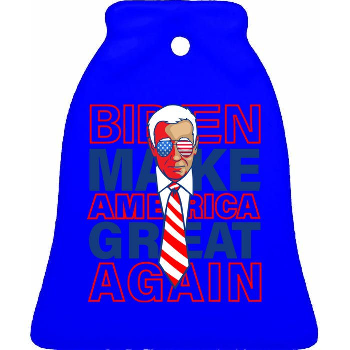 Biden America Make It Great Again Joe Biden 2020 Funny Gift Ceramic Bell Ornament