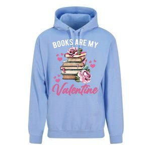 Books Are My Valentine Valentines Day Librarian Book Funny Cool Gift Unisex Surf Hoodie