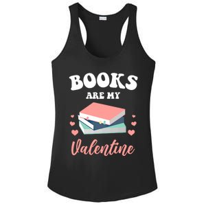 Books Are My Valentine Valentines Day Librarian Book Gift Ladies PosiCharge Competitor Racerback Tank