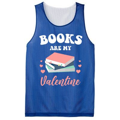 Books Are My Valentine Valentines Day Librarian Book Gift Mesh Reversible Basketball Jersey Tank