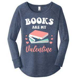 Books Are My Valentine Valentines Day Librarian Book Gift Women's Perfect Tri Tunic Long Sleeve Shirt