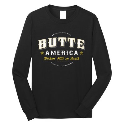 Butte America Montana Copper Miner Mining Long Sleeve Shirt