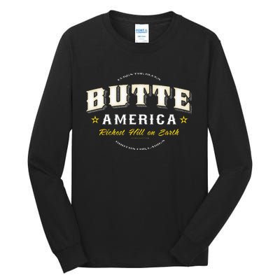 Butte America Montana Copper Miner Mining Tall Long Sleeve T-Shirt