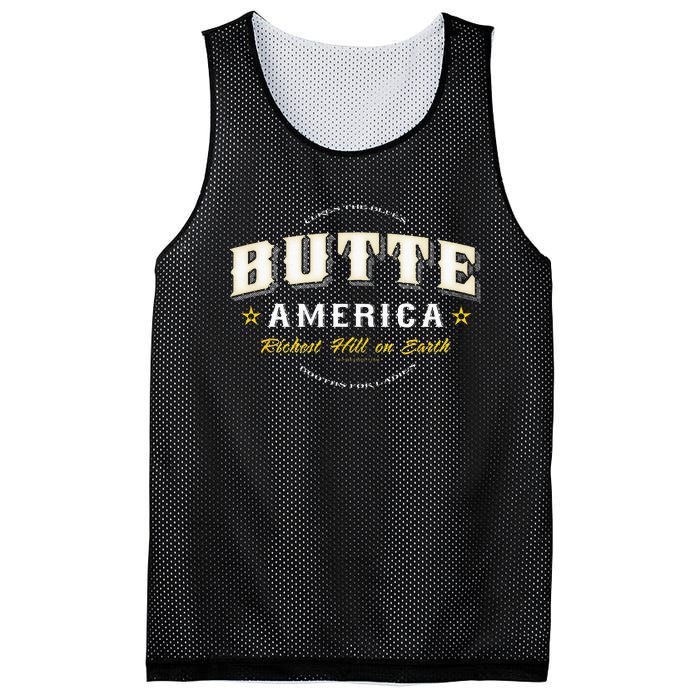 Butte America Montana Copper Miner Mining Mesh Reversible Basketball Jersey Tank