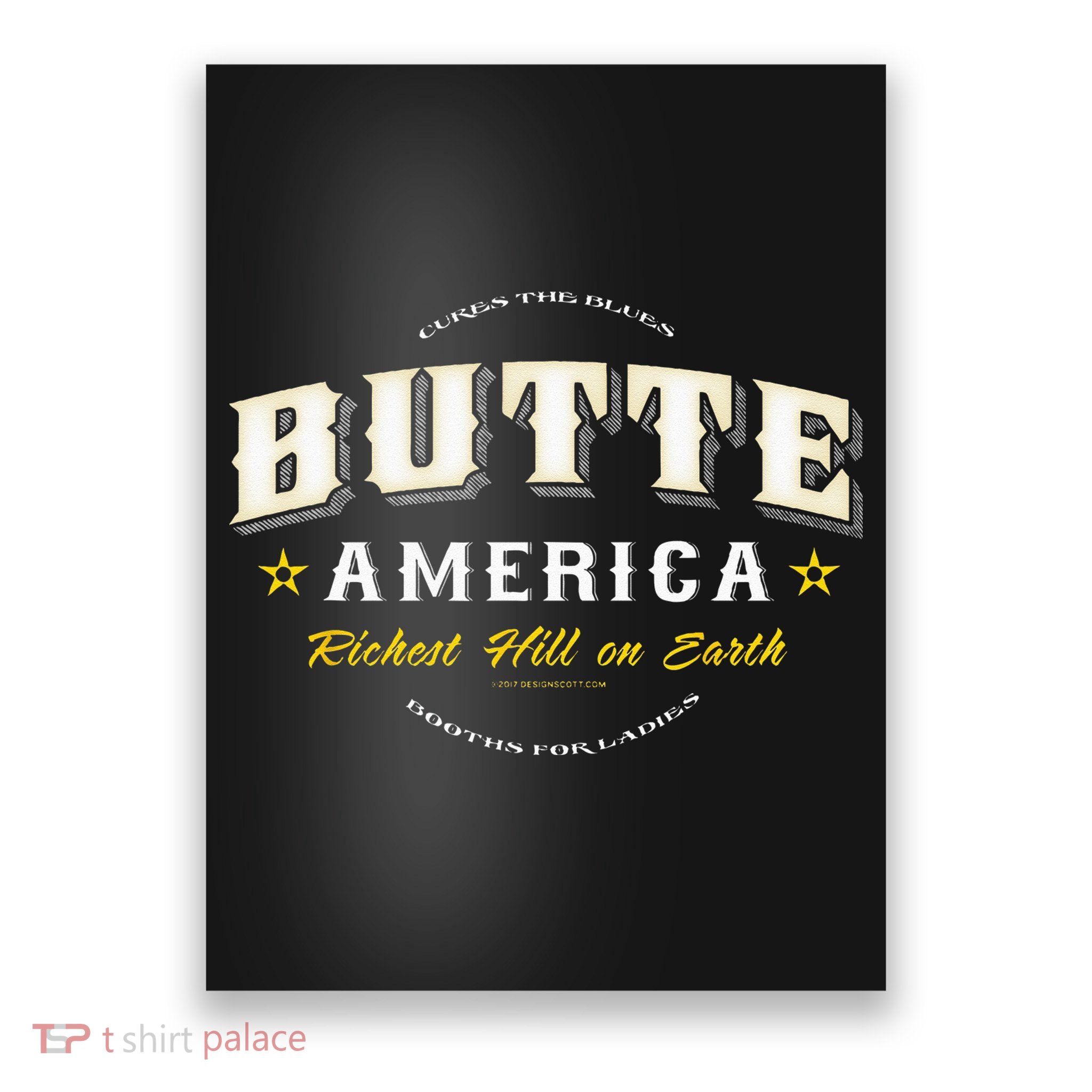 Butte America Montana Copper Miner Mining Poster