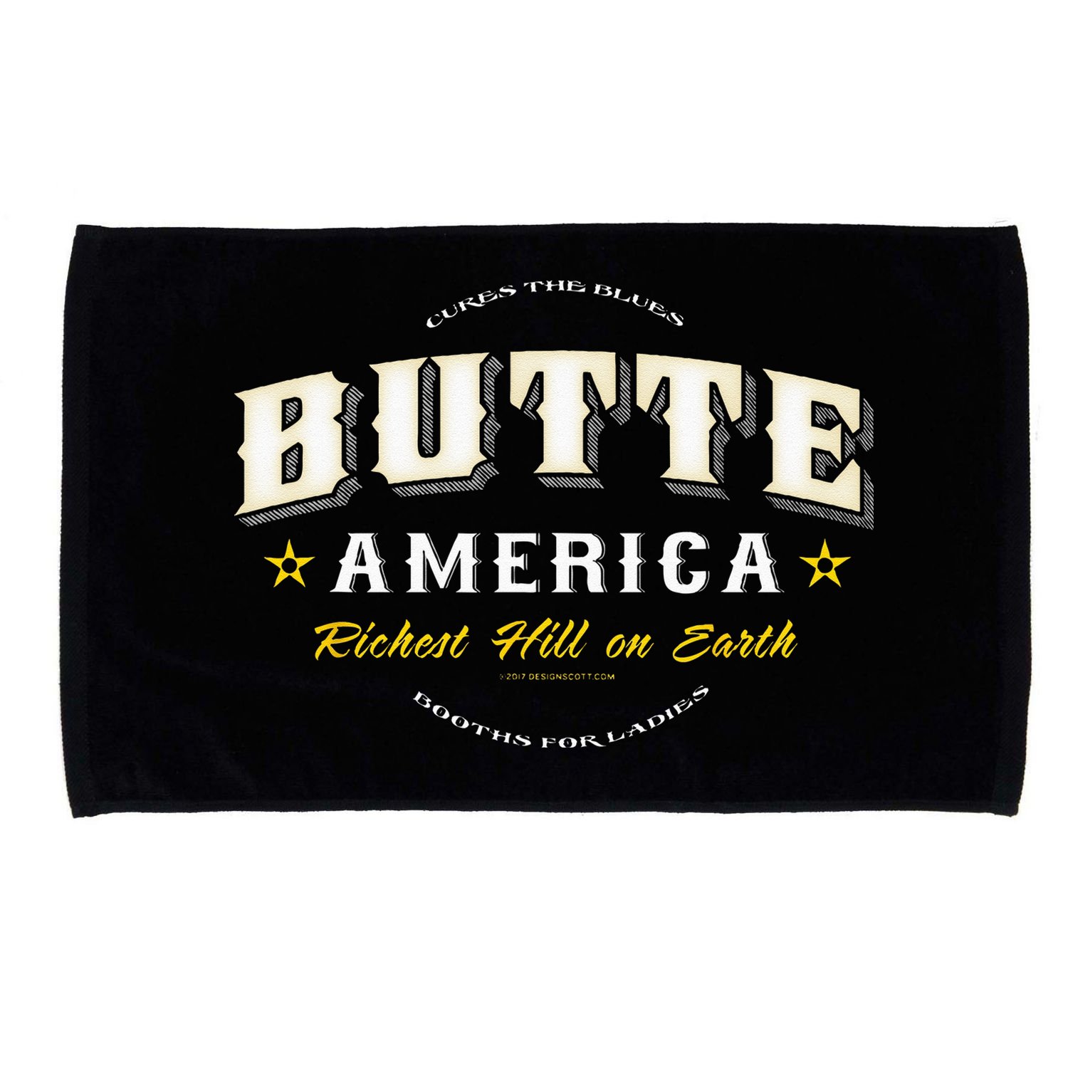 Butte America Montana Copper Miner Mining Microfiber Hand Towel