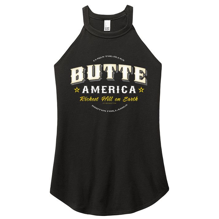Butte America Montana Copper Miner Mining Women's Perfect Tri Rocker Tank