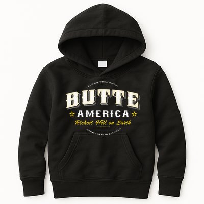 Butte America Montana Copper Miner Mining Kids Hoodie