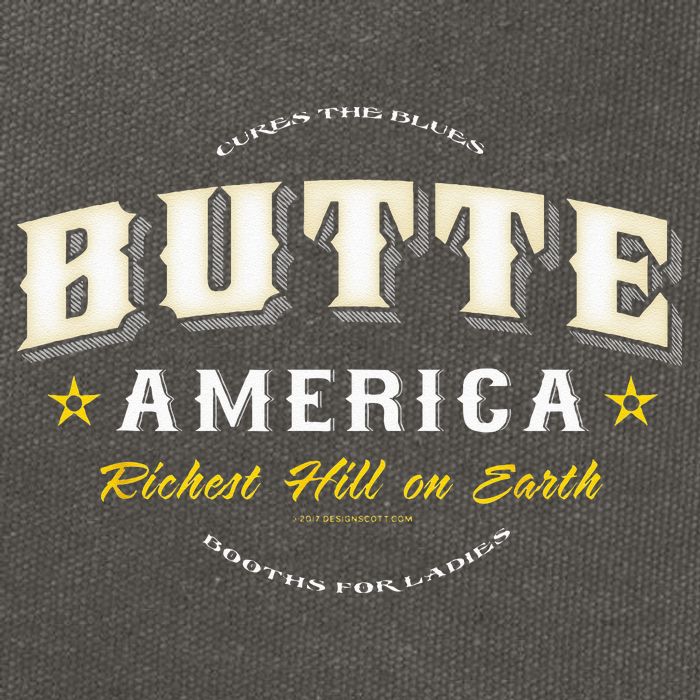 Butte America Montana Copper Miner Mining Cotton Canvas Backpack