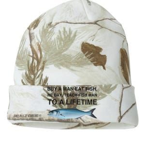 Buy A Man Eat Fish He Day Teach Fish Man To A Lifetime Kati Licensed 12" Camo Beanie