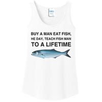 Buy A Man Eat Fish He Day Teach Fish Man To A Lifetime Ladies Essential Tank