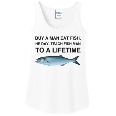 Buy A Man Eat Fish He Day Teach Fish Man To A Lifetime Ladies Essential Tank