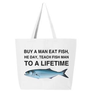 Buy A Man Eat Fish He Day Teach Fish Man To A Lifetime 25L Jumbo Tote