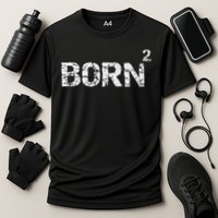 Born Again Math Pun Christian Joke For Born Squared Performance Shirt