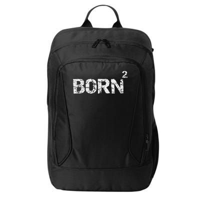 Born Again Math Pun Christian Joke For Born Squared City Backpack