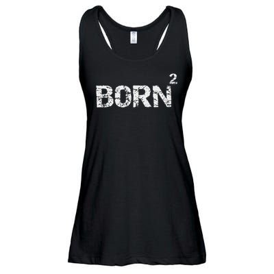 Born Again Math Pun Christian Joke For Born Squared Ladies Essential Flowy Tank