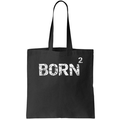 Born Again Math Pun Christian Joke For Born Squared Bag
