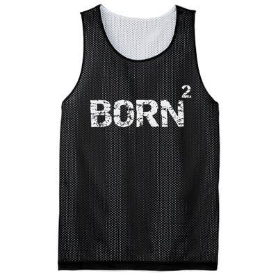 Born Again Math Pun Christian Joke For Born Squared Mesh Reversible Basketball Jersey Tank