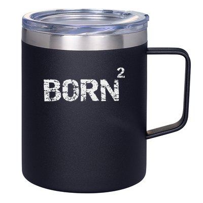 Born Again Math Pun Christian Joke For Born Squared 12oz Stainless Steel Coffee Mug