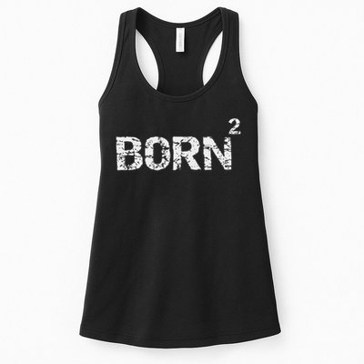Born Again Math Pun Christian Joke For Born Squared Womens Tank Top