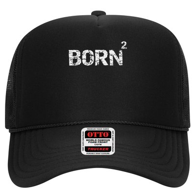 Born Again Math Pun Christian Joke For Born Squared Trucker Hat