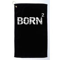 Born Again Math Pun Christian Joke For Born Squared Golf Towel