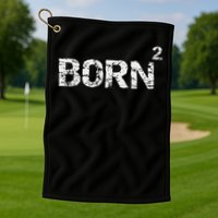 Born Again Math Pun Christian Joke For Born Squared Golf Towel