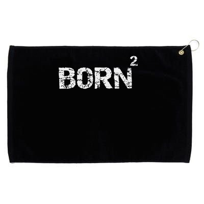Born Again Math Pun Christian Joke For Born Squared Grommeted Golf Towel