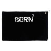 Born Again Math Pun Christian Joke For Born Squared Grommeted Golf Towel