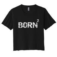 Born Again Math Pun Christian Joke For Born Squared Crop Top