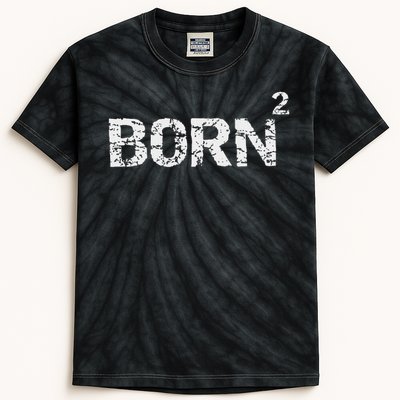 Born Again Math Pun Christian Joke For Born Squared Kids Tie-Dye T-Shirt