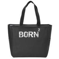 Born Again Math Pun Christian Joke For Born Squared Zip Tote Bag