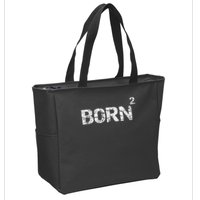 Born Again Math Pun Christian Joke For Born Squared Zip Tote Bag
