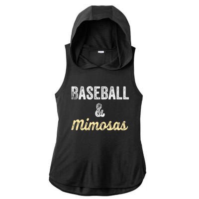 Baseball And Mimosas Gift Fan Day Wife Mom Ladies Night Gift Ladies PosiCharge Tri-Blend Wicking Draft Hoodie Tank