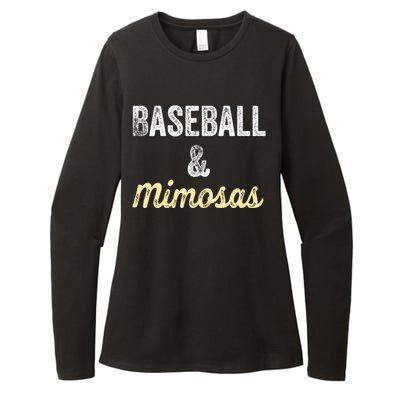 Baseball And Mimosas Gift Fan Day Wife Mom Ladies Night Gift Womens CVC Long Sleeve Shirt