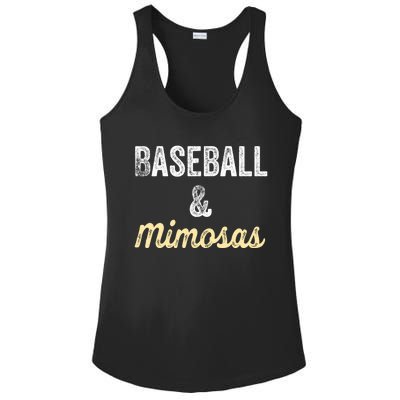 Baseball And Mimosas Gift Fan Day Wife Mom Ladies Night Gift Ladies PosiCharge Competitor Racerback Tank