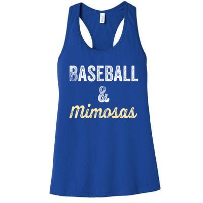 Baseball And Mimosas Gift Fan Day Wife Mom Ladies Night Gift Women's Racerback Tank