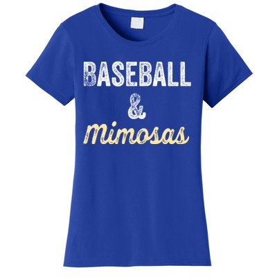 Baseball And Mimosas Gift Fan Day Wife Mom Ladies Night Gift Women's T-Shirt