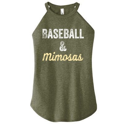 Baseball And Mimosas Gift Fan Day Wife Mom Ladies Night Gift Women's Perfect Tri Rocker Tank