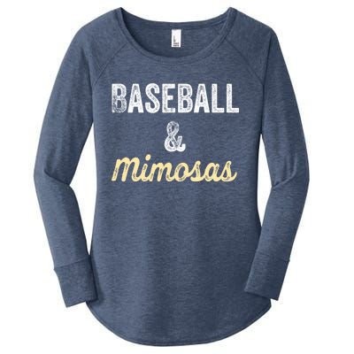 Baseball And Mimosas Gift Fan Day Wife Mom Ladies Night Gift Women's Perfect Tri Tunic Long Sleeve Shirt