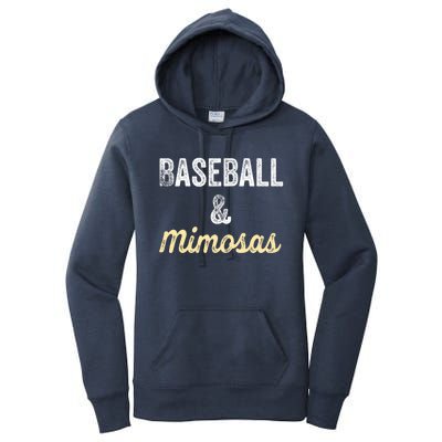 Baseball And Mimosas Gift Fan Day Wife Mom Ladies Night Gift Women's Pullover Hoodie