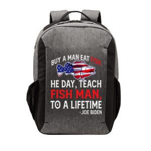 Buy A Man Eat Fish Funny Joe Biden Quote Vector Backpack