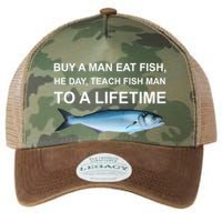 Buy A Man Eat Fish He Day Teach Fish Man To A Lifetime Funny Meme Legacy Tie Dye Trucker Hat