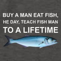 Buy A Man Eat Fish He Day Teach Fish Man To A Lifetime Funny Meme Vector Backpack