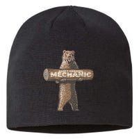 Beary Awesome Mechanic Funny Auto Repair Saying Sustainable Beanie