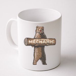 Beary Awesome Mechanic Funny Auto Repair Saying Coffee Mug