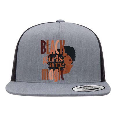 BLACK ARE MAGIC MELANIN BLACK HISTORY AMERICAN HISTORY Flat Bill Trucker Hat